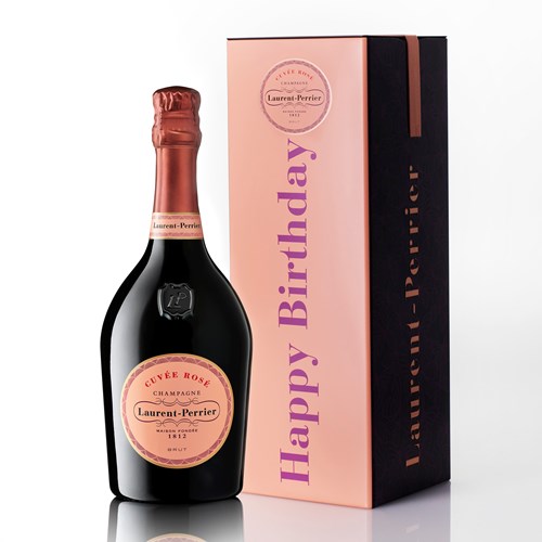Laurent Perrier Rose Happy Birthday Tin 75cl